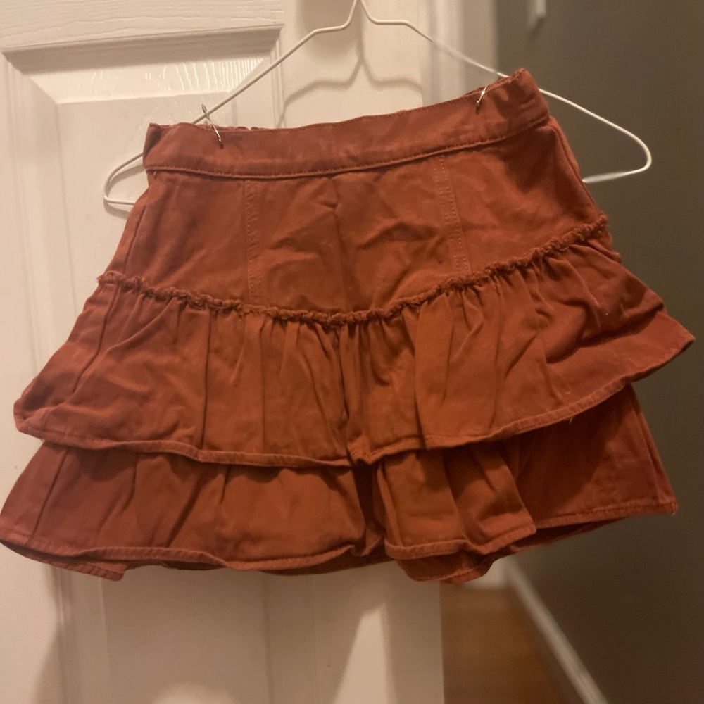 Chelsea & Violet Rust Tiered Skirt